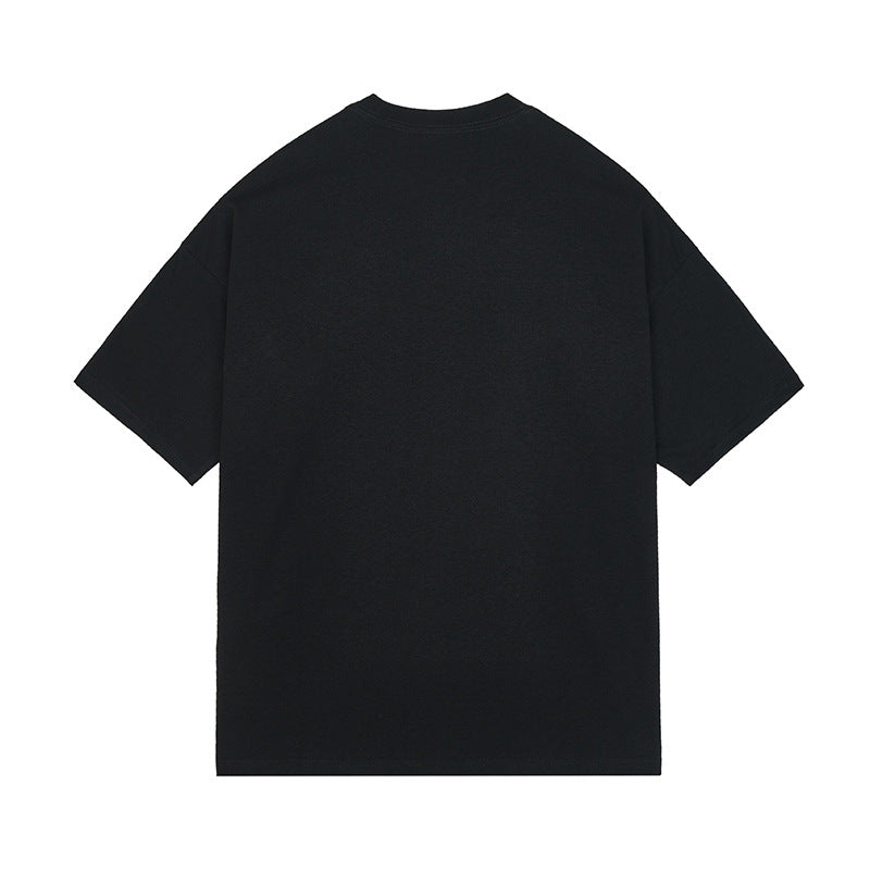 Loose Fashion Brand American Retro Couple Half Sleeve