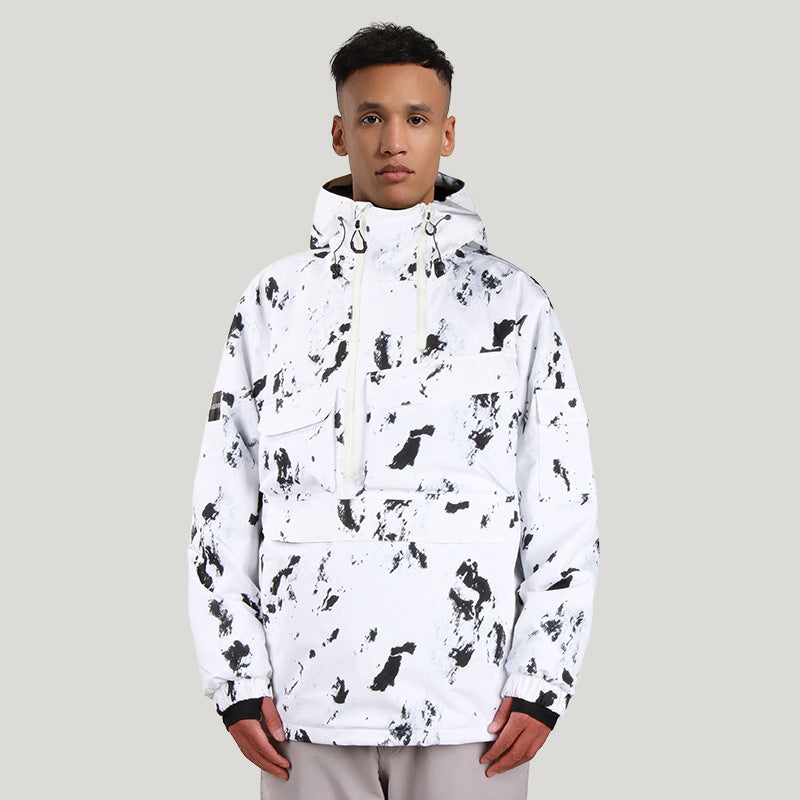 New Ski Suit Coat Veneer Double Board Outdoor Windproof Warm Plus Size Men's Multi-pocket