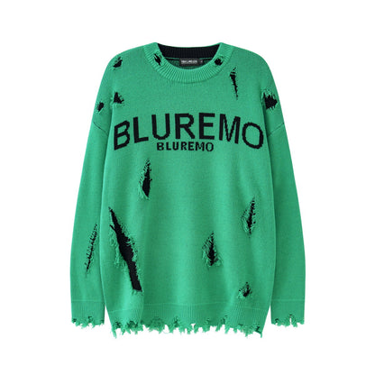 High-Grade Ripped Pullover Sweater