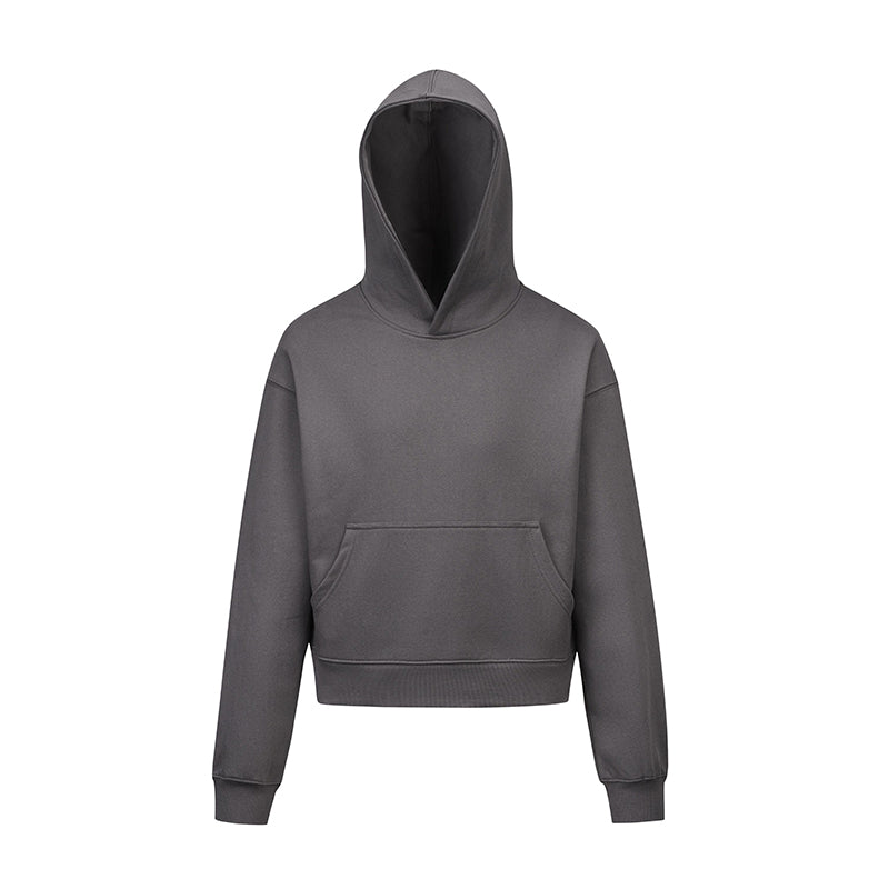 Solid Color Short Hoodie For Men And Women
