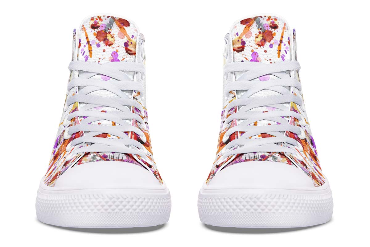 Printed Couple High-top Canvas Shoes