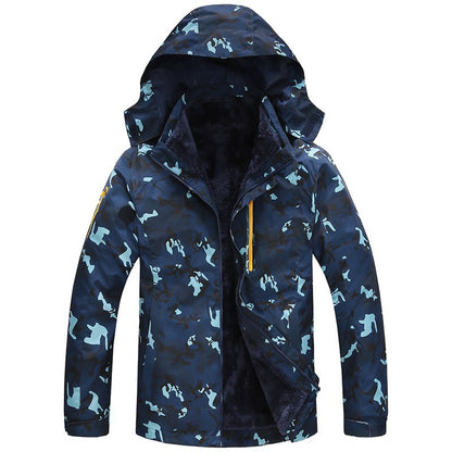 Fleece-lined Thick Camouflage Removable Liner Shell Jacket