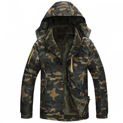 Fleece-lined Thick Camouflage Removable Liner Shell Jacket