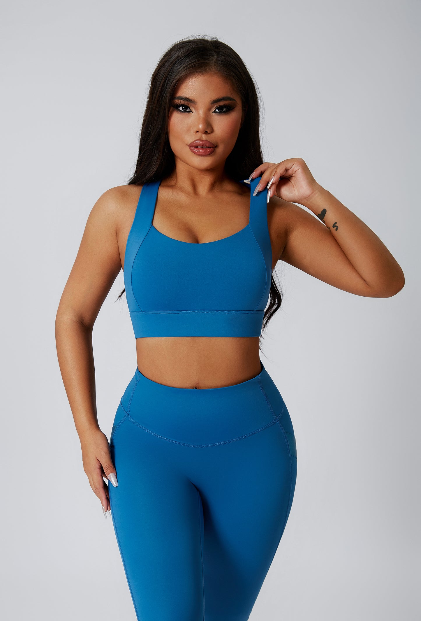 2 piece of workout yoga sets Fitness Woman Gym Clothing  Sport bra high waist legging tracksuit yoga outfits