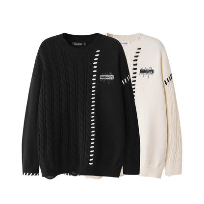 Men And Women Couple Crew Neck Casual Sweater