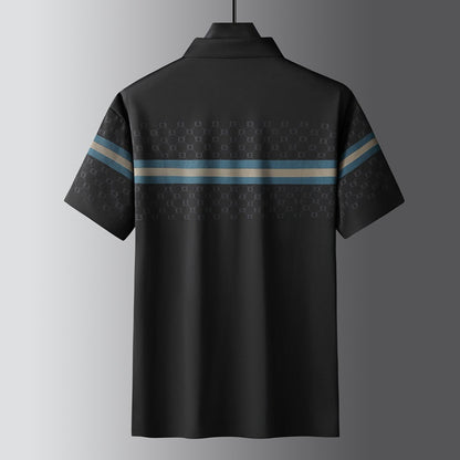 Business Men's Polo Shirt Breathable Printed T-shirt