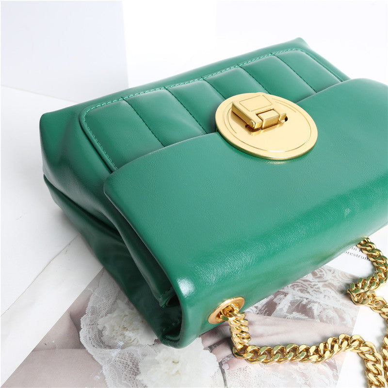 Oily Wax Cowhide Bag Niche Design Fashion