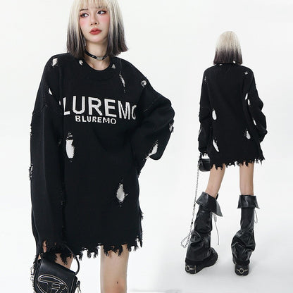 High-Grade Ripped Pullover Sweater