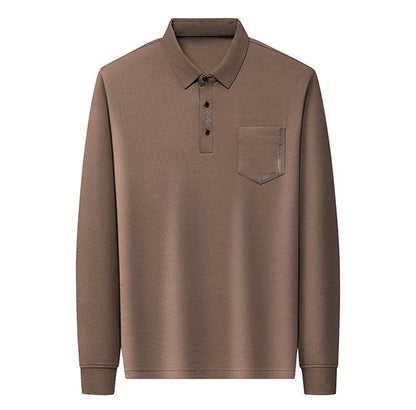 Men's Long Sleeve Cotton Casual Bottoming Shirt