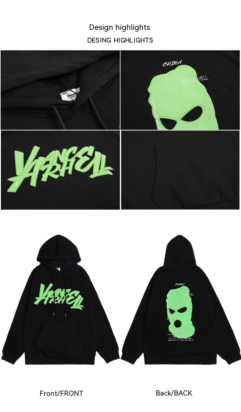 Mexican Bandit Headgear Embroidered Hoodie Fleece Padded Coat