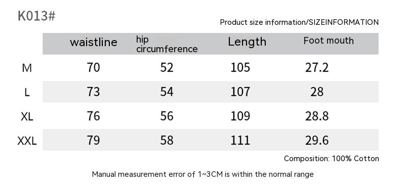 Straight Elastic Waist Leisure Cargo Trousers