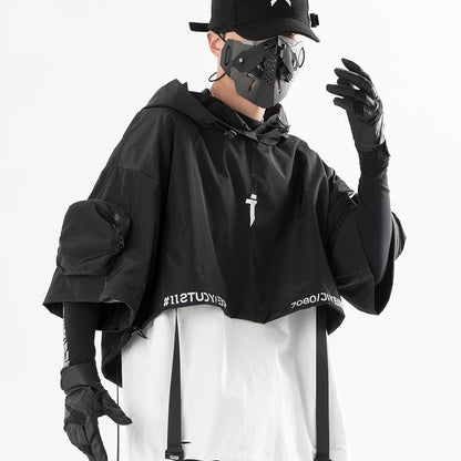 Spring And Summer Mechanical Style Hooded Shawl Men