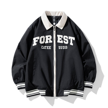 High-end Lapel Baseball Uniform Men's Casual Jacket