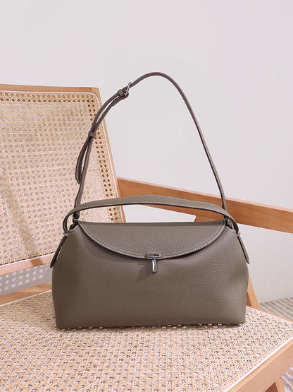 Fashion Cattlehide Leather One Shoulder Commuter Women's Bag