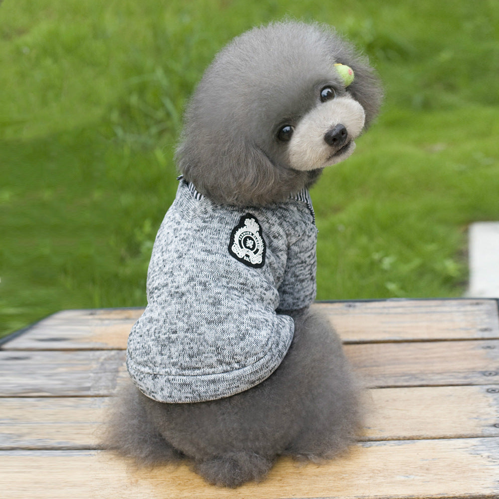 Lapel Dog Sweatshirt