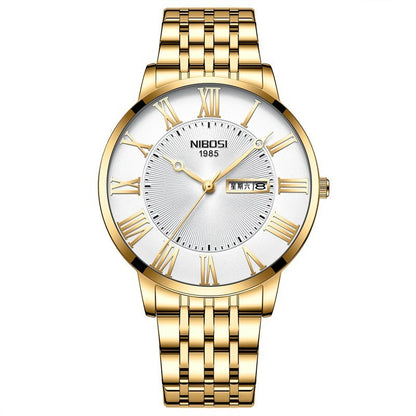 Men's Fashion Simple Steel Belt Quartz Watch
