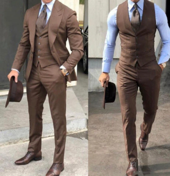 Slim-fit Foreign Trade Suit Men