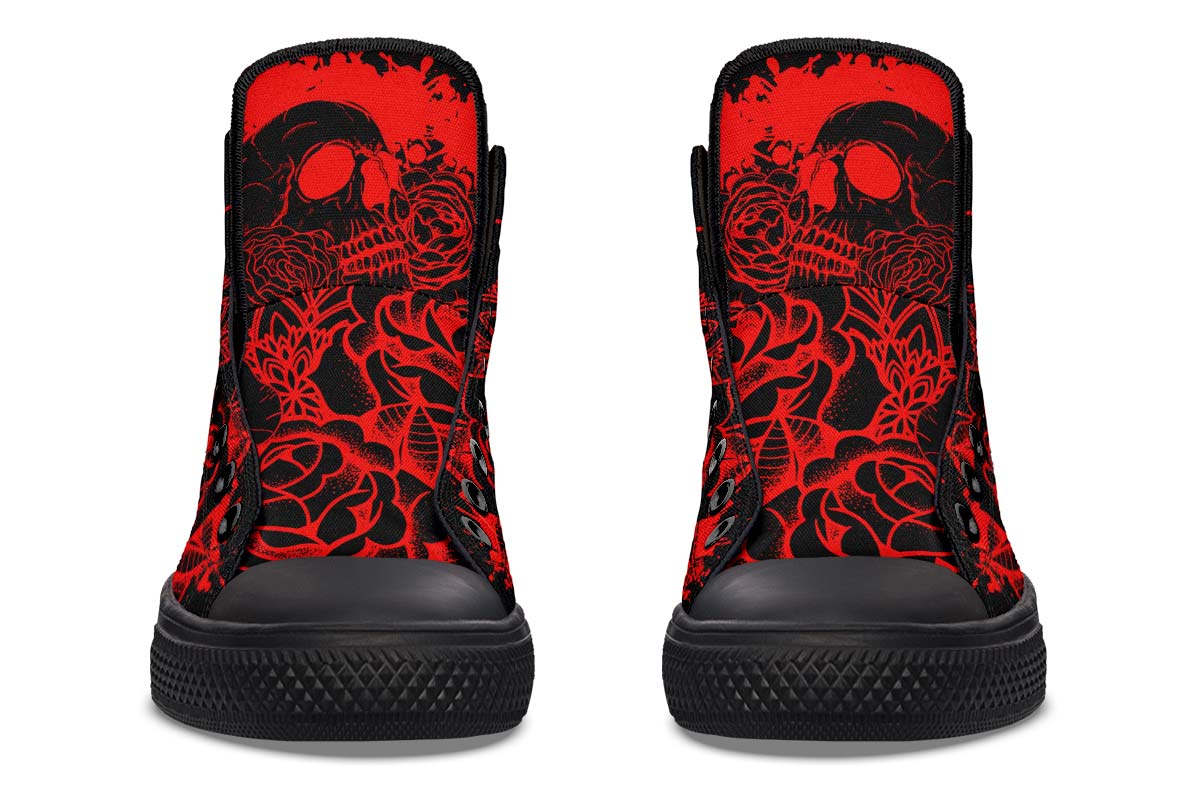 Printed Couple High-top Canvas Shoes