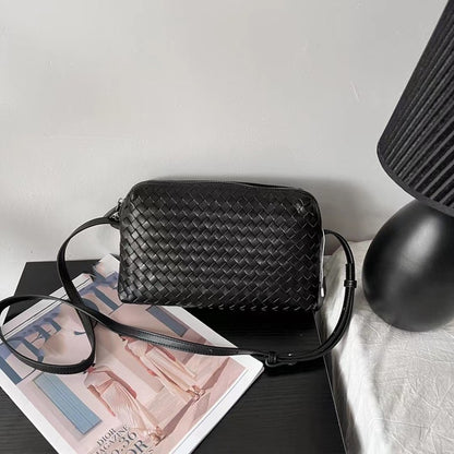 Leather Message Bag Hand-woven Sheepskin Single-strap Shoulder