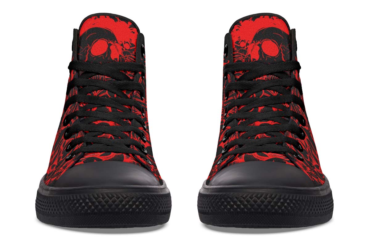 Printed Couple High-top Canvas Shoes