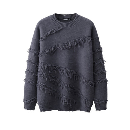 Design Sense Niche Vintage Tassel Sweater Men's And Women's Autumn And Winter Loose Lazy Chic Soft Glutinous Chic Sweater