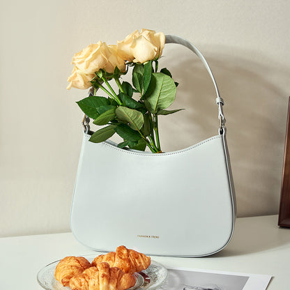 Women's Fashion Baguette Leather Bag