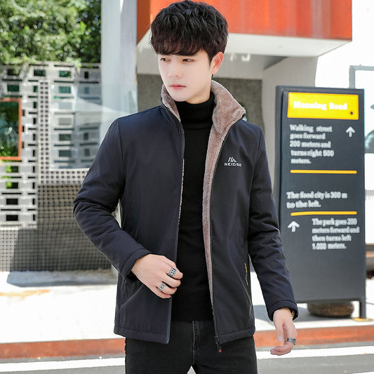 Fashion Casual Loose Jacket Fleece-lined Thickened
