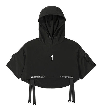 Spring And Summer Mechanical Style Hooded Shawl Men
