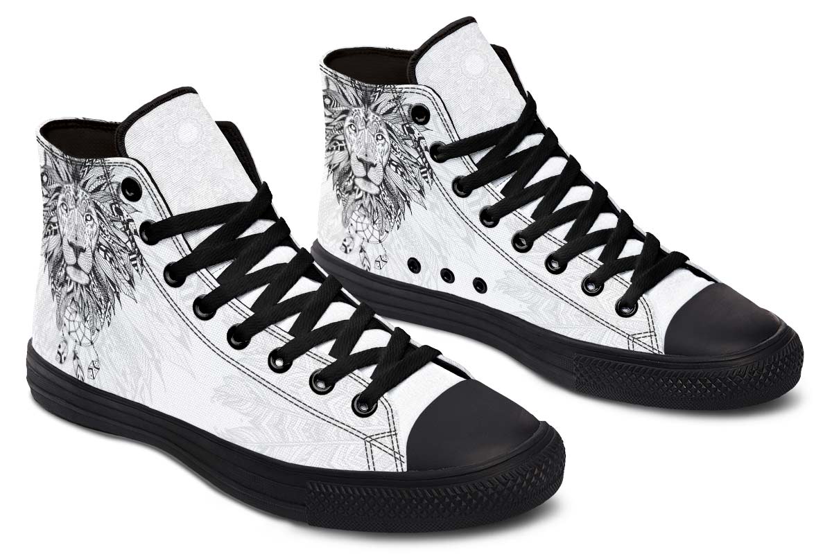 Printed Couple High-top Canvas Shoes