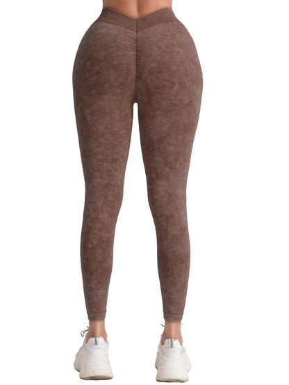 4 Pieces Scrunch Butt Lifting Workout V Back Leggings