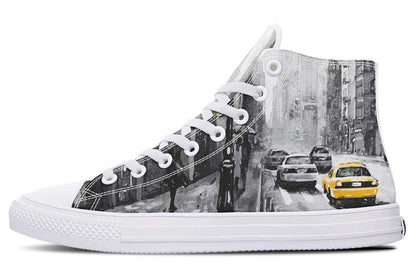 Printed Couple High-top Canvas Shoes