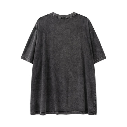 Washed And Worn Loose Chain Design Top