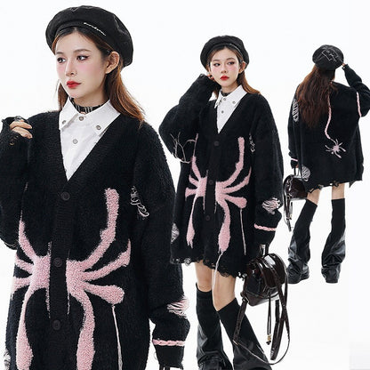Loose Knitted Cardigan Couple Sweater