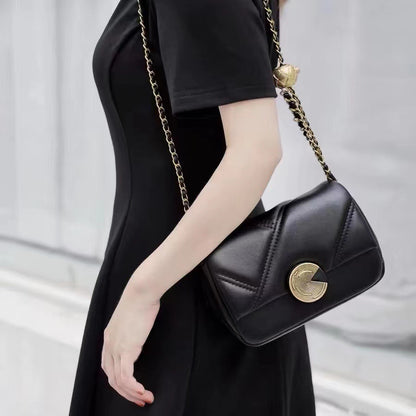 Light Luxury Retro OL Style Single Shoulder Crossbody Bag For Women