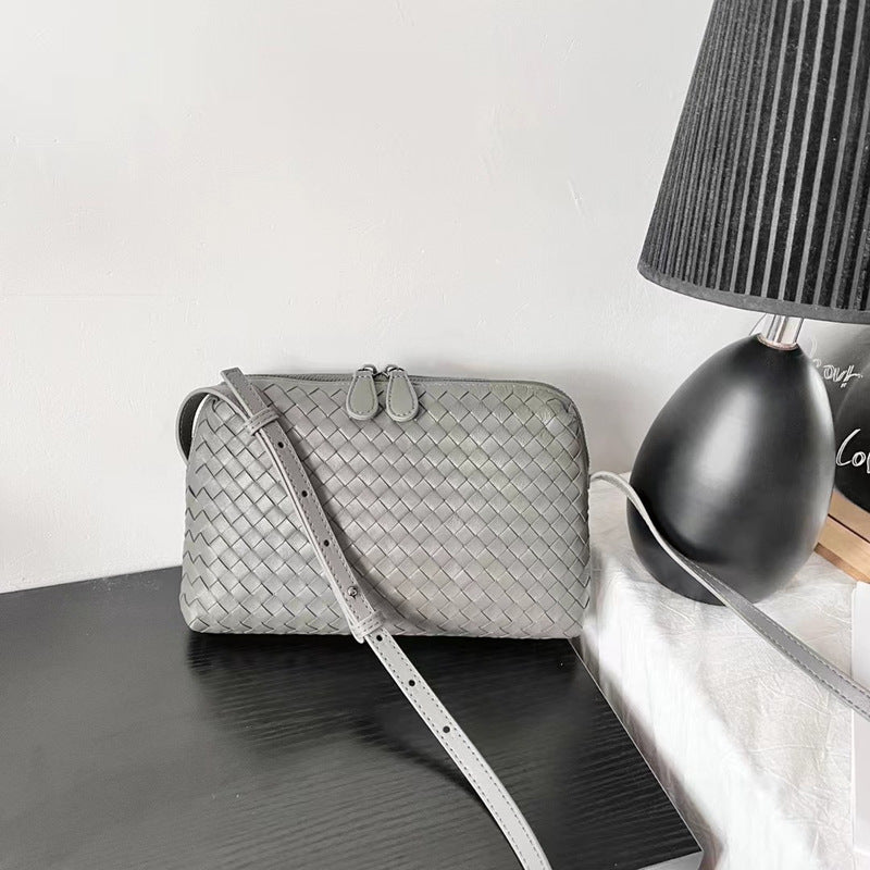 Leather Message Bag Hand-woven Sheepskin Single-strap Shoulder