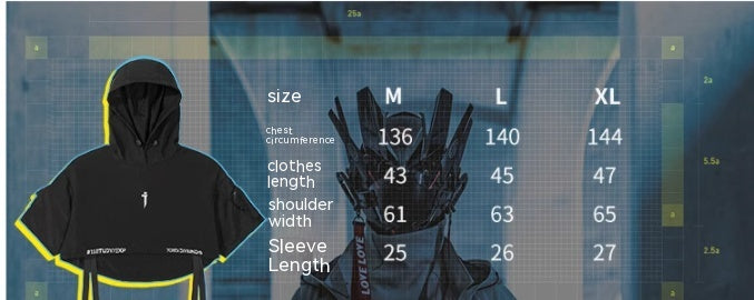 Spring And Summer Mechanical Style Hooded Shawl Men