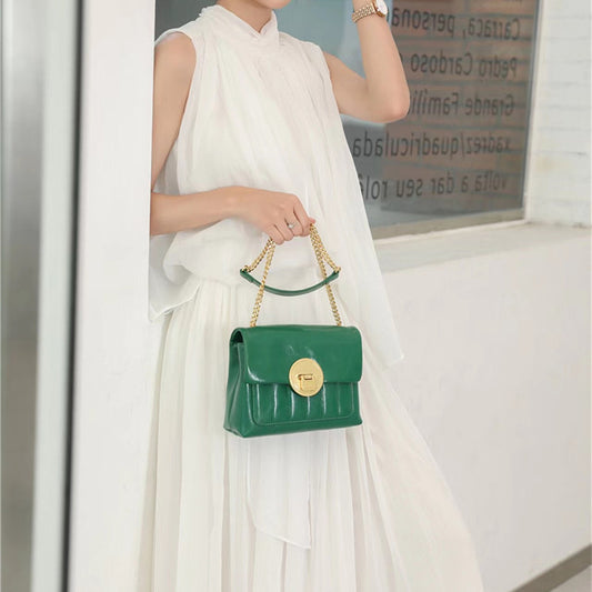 Oily Wax Cowhide Bag Niche Design Fashion