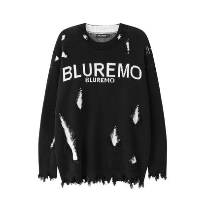 High-Grade Ripped Pullover Sweater