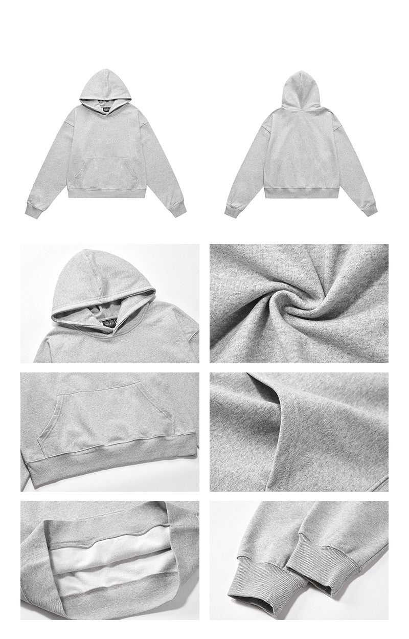 Solid Color Short Hoodie For Men And Women