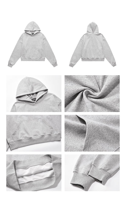 Solid Color Short Hoodie For Men And Women
