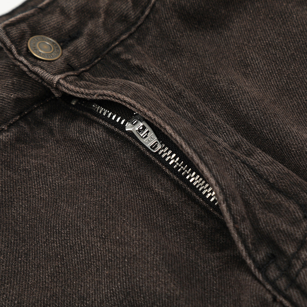 Loose Personality Straight Long Jeans