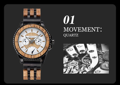 Sports Men's Watch Wood Suit Mechanical Feeling