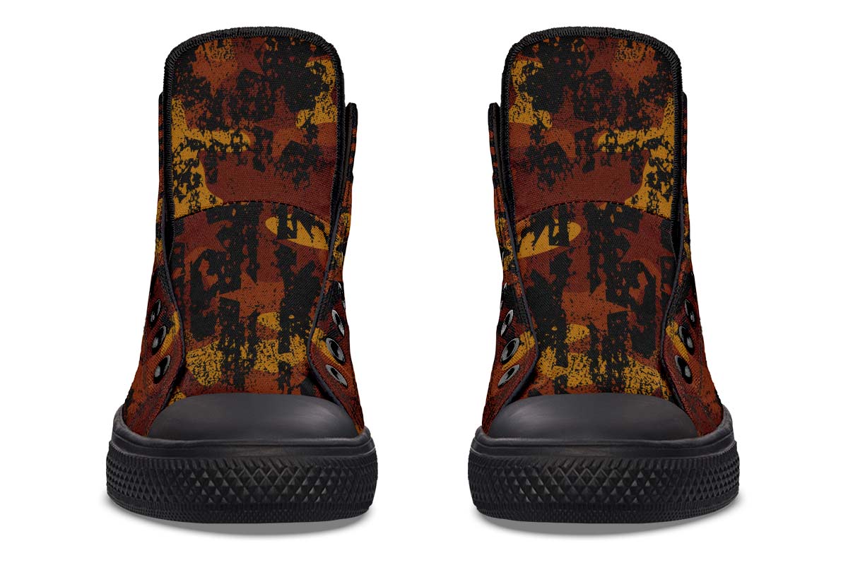 Printed Couple High-top Canvas Shoes