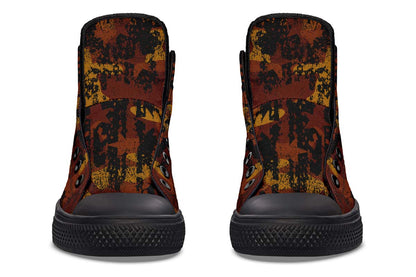 Printed Couple High-top Canvas Shoes