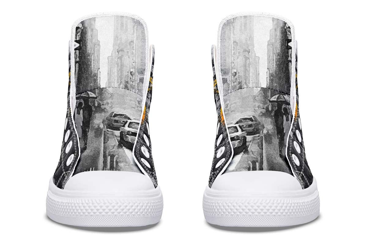 Printed Couple High-top Canvas Shoes