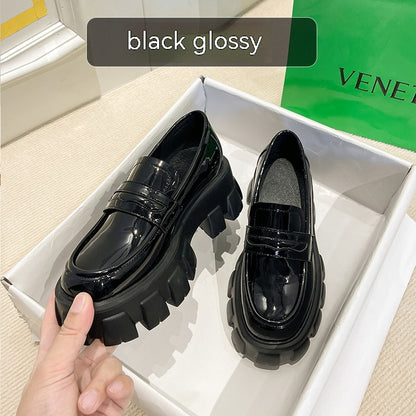 British Style Wide Fat Foot Loafers