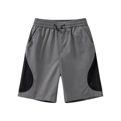 Mechanical Style Color Matching Elastic Straight Cargo Pants