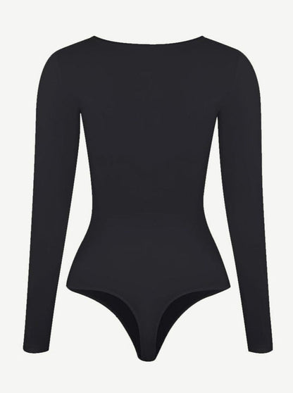 Seamless Bodysuit Long Sleeve Slim Corset Shapewear Bodysuit