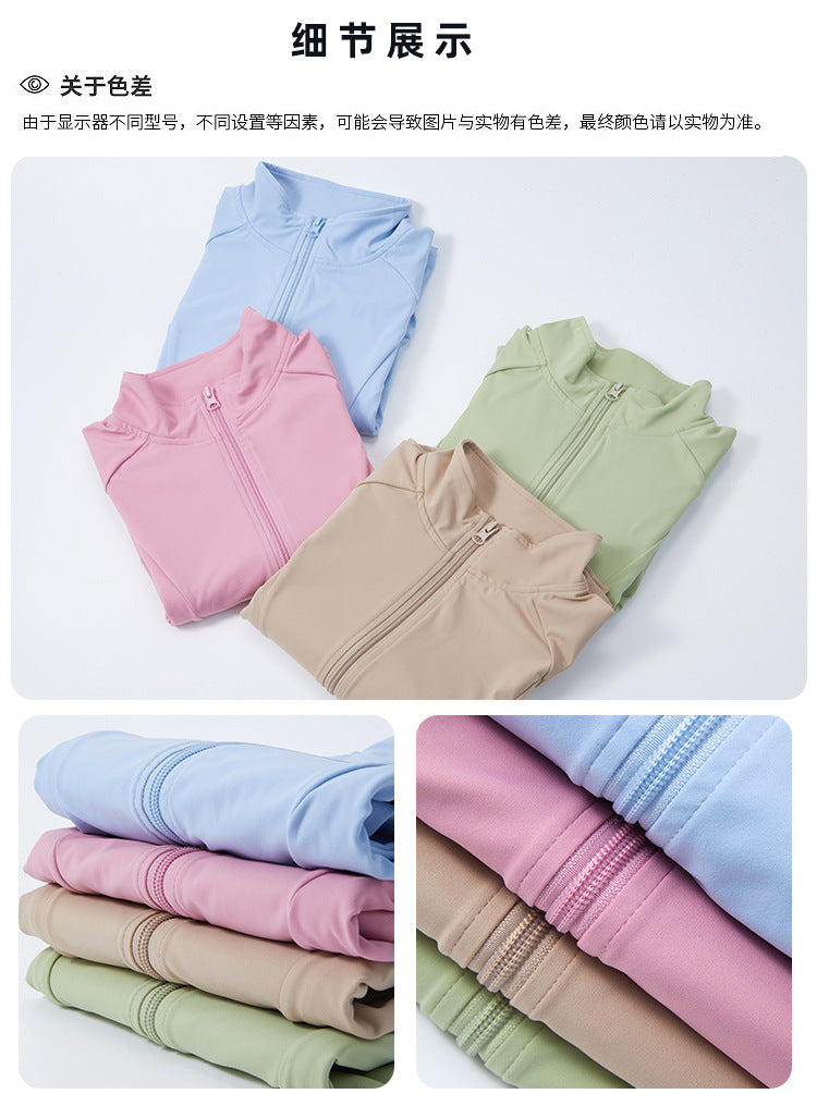 Tummy control yoga jacket.