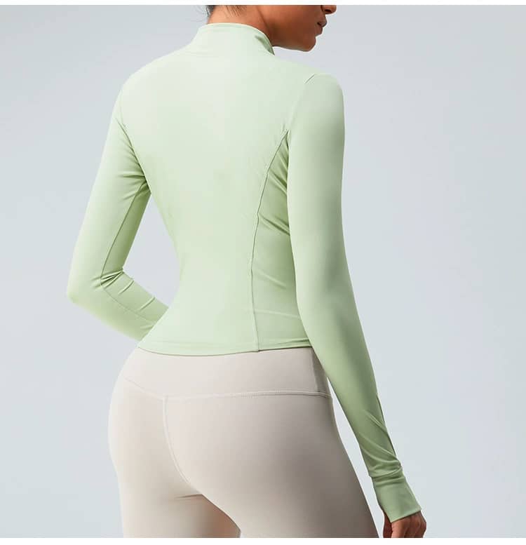 Tummy control yoga jacket.